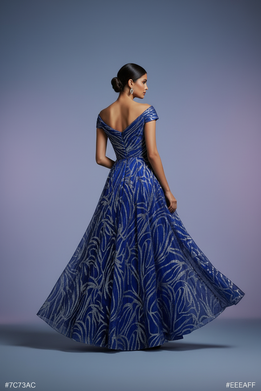 Embellished Evening Gown Back View