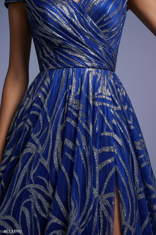 Embellished Evening Gown Detail Close-up