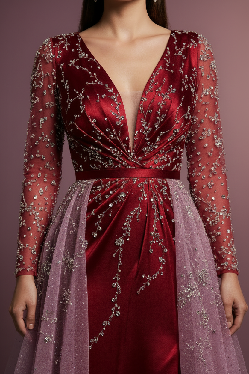 Wine Red Detail