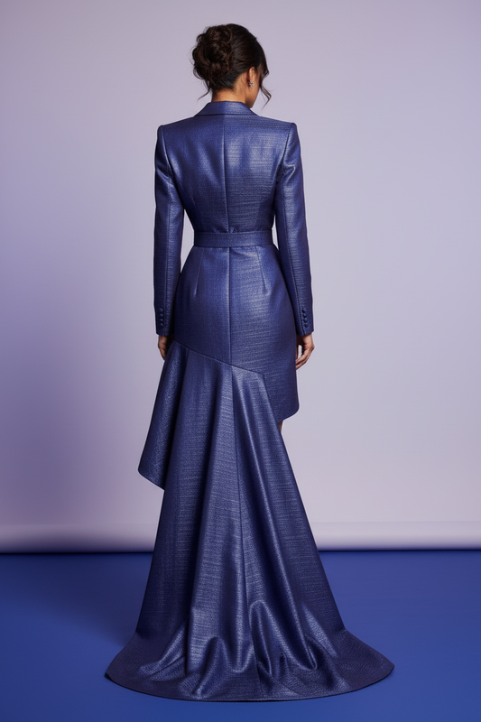 Asymmetric Blazer Dress Back View