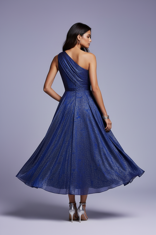 Back View Blue Dress