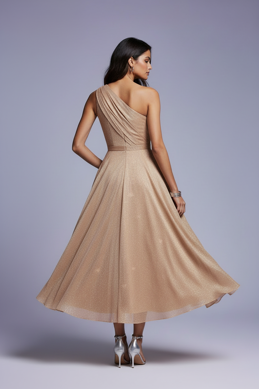 Beige Dress Back View