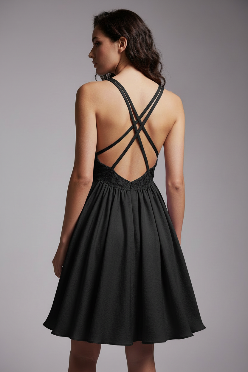 Black Dress Back View