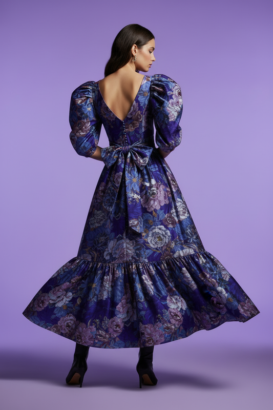 Blue Dress Back View
