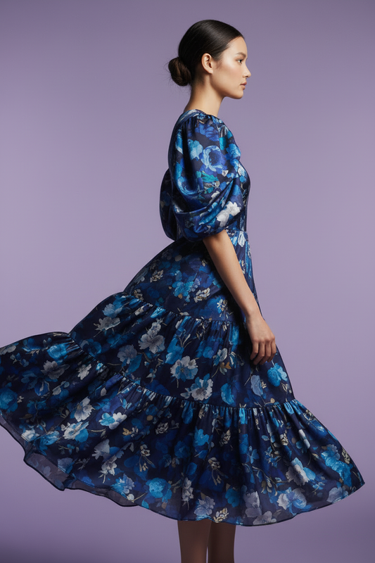 Blue Dress Side View