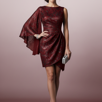 Burgundy Wine Red Cocktail Dress