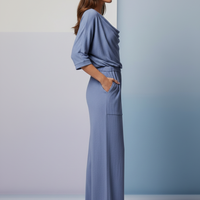 Cowl Neck Jumpsuit Side View