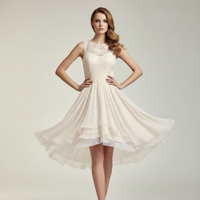Cream White Dress Front View