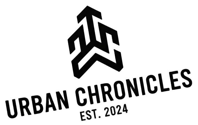 Black logo with 'Urban Chronicles' text on a white background