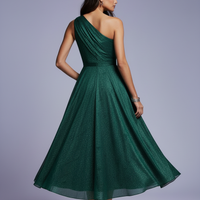 Dark Green Dress Back View