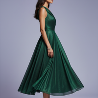 Dark Green Dress Side View