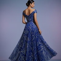 Embellished Evening Gown Back View