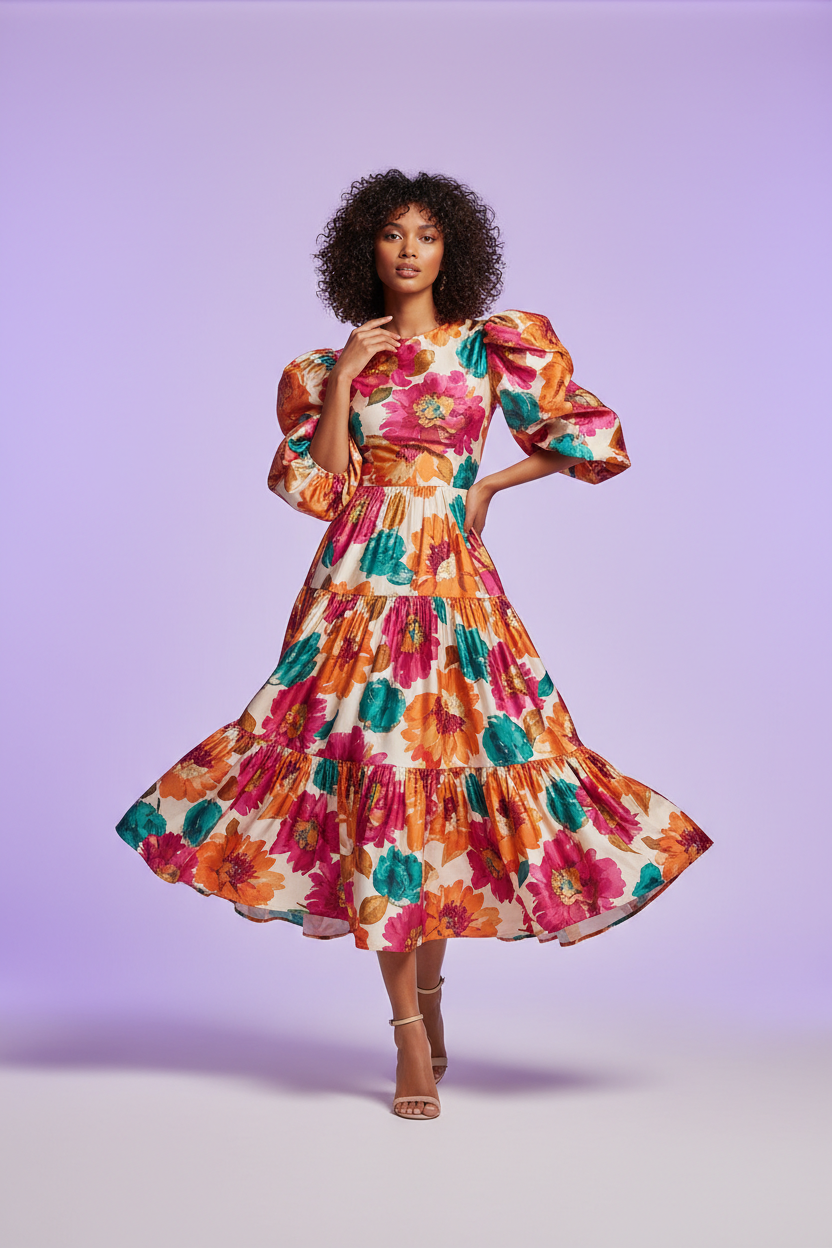 Floral Dress Front Clean