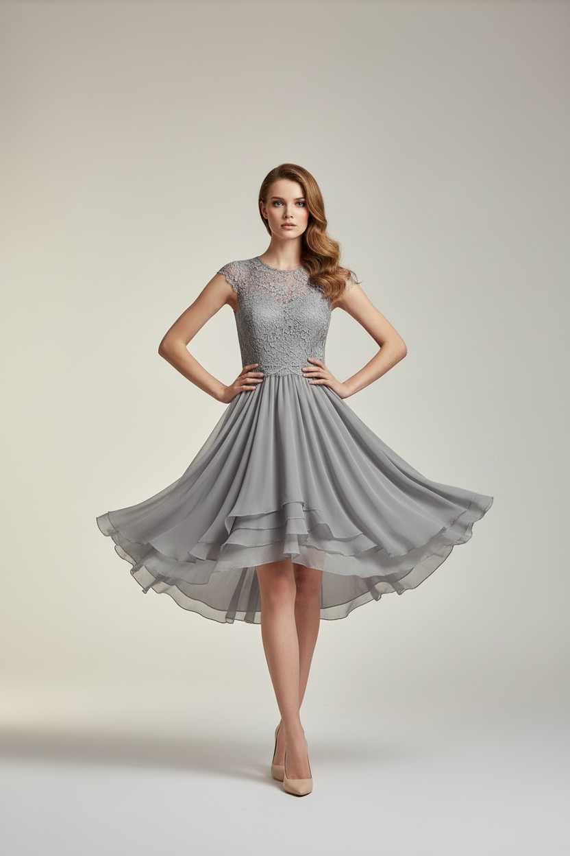 Gray Dress Front View