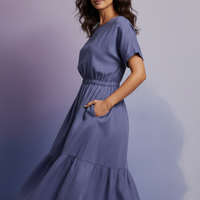 Tiered Midi Dress Side View