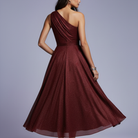 Wine Red Dress Back View
